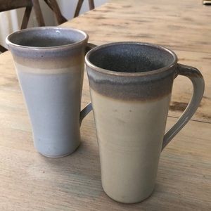 Beautiful Handmade Blue Grey Ceramic/Clay Mugs